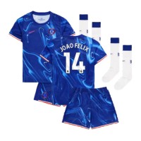 Maglia Calcio Chelsea Joao Felix #14 Prima Divisa Bambino 2024-25 Manica Corta (+ pantaloncini)